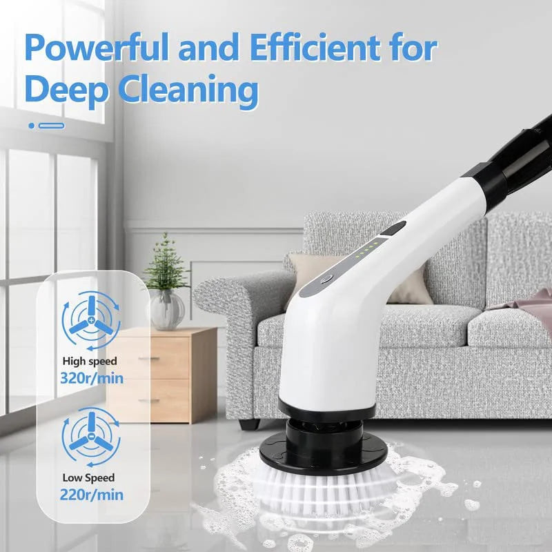 Adjustable Electric Spin Scrubber with 7 Replaceable Heads
